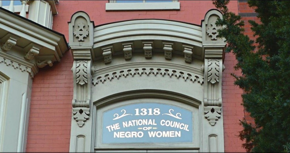 Transom above door reading "1318 The National Council of Negro Women"