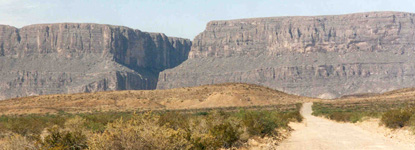Santa Elena Canyon as seen from the Old Maverick Road