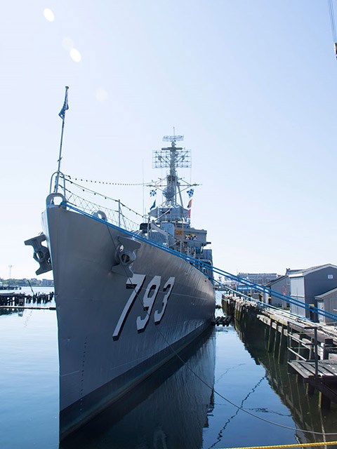 USS Cassin Young at Pier 1 at the Charlestown Navy Yard