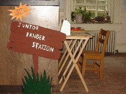Photo of Junior Ranger Station in the Great Falls Visitor Center Photo of Junior Ranger Station in the Great Falls Visitor Center