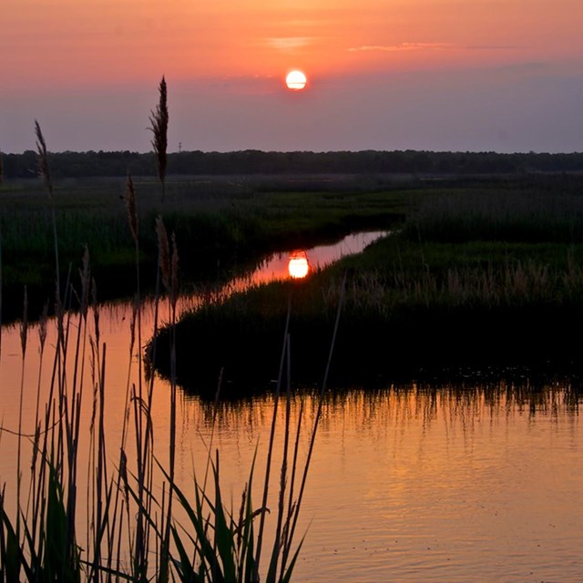 beautiful sunset over Great Egg Harbor River