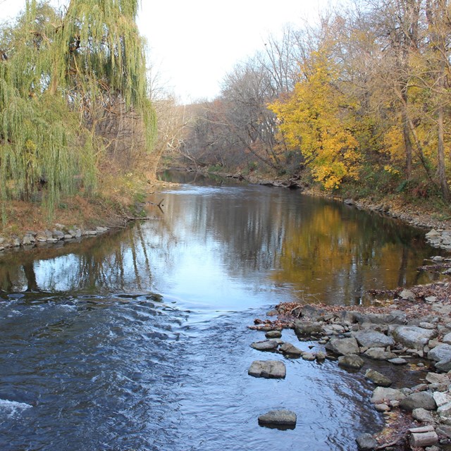  site of a former dam on the Musconetcong River