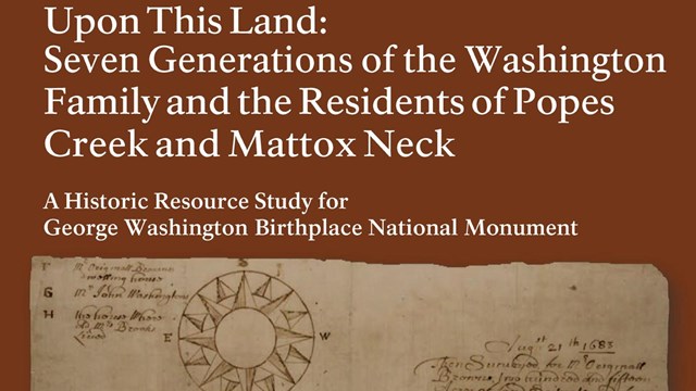 Book cover, a map of the land at George Washington Birthplace