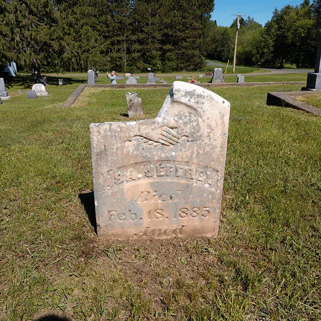 grave stone of Asa Jeffrey