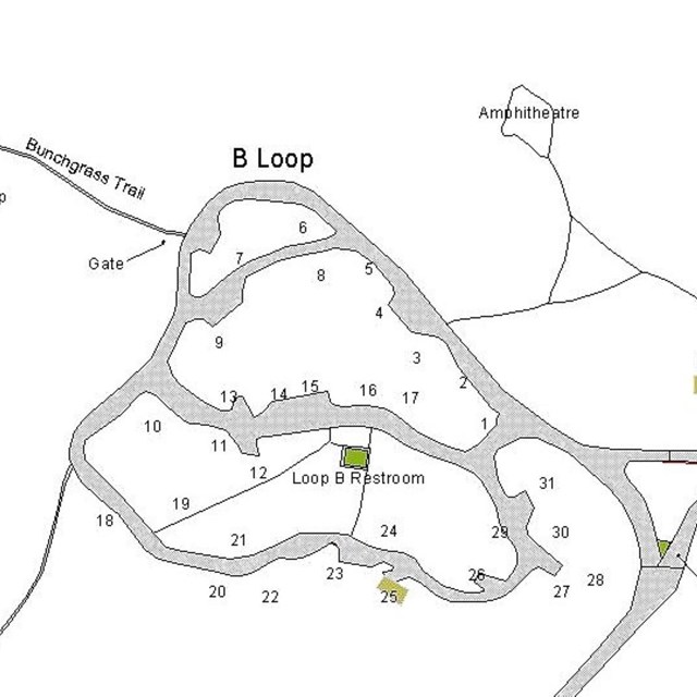 Map of Indian Well Campground.