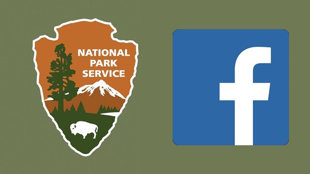 Green background with NPS logo on the left and Facebook logo on the right