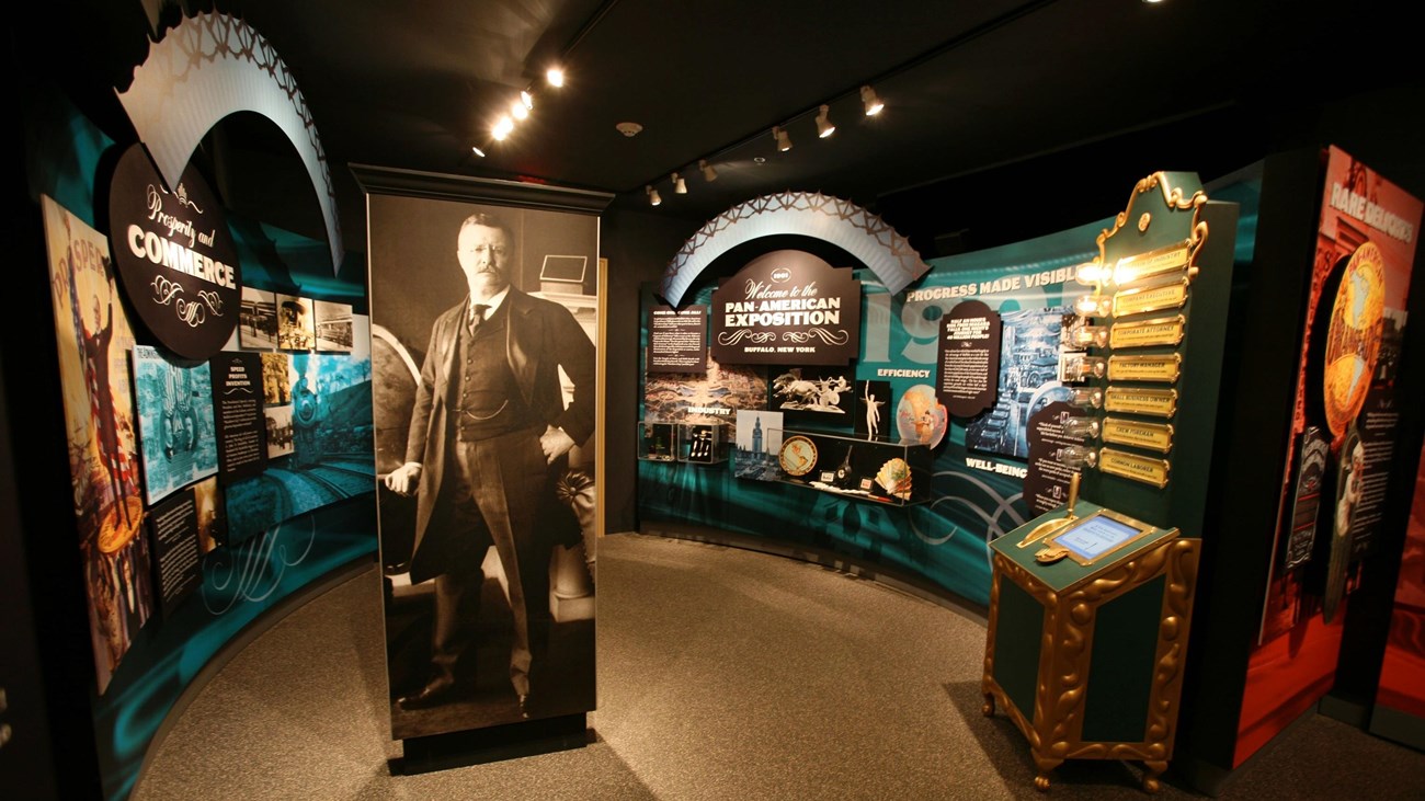 One of several exhibits at the TR Inaugural Site.