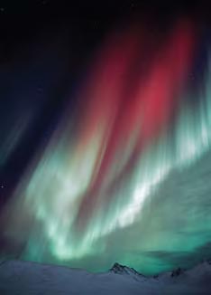 A red aurora above Klondike Gold Rush.
