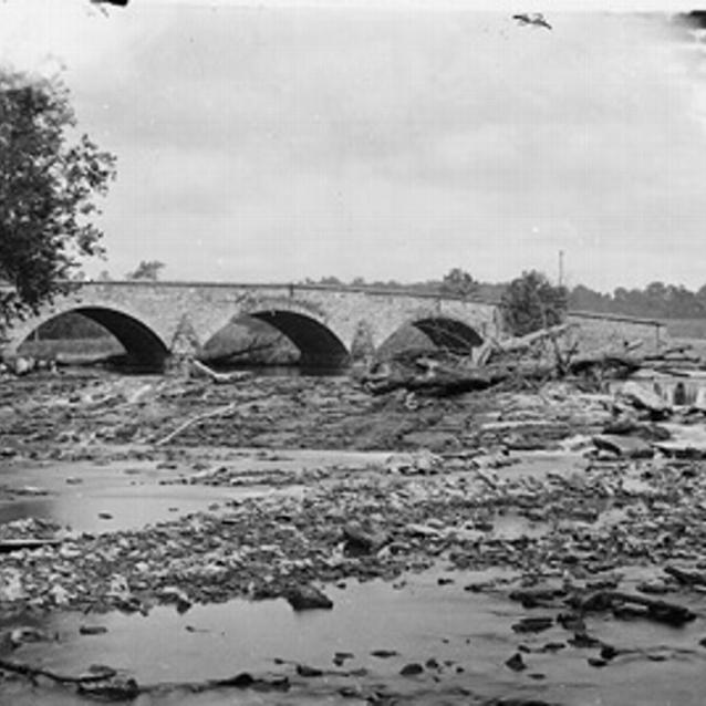 Photograph of the Antietam Bridge on the Sharpsburg-Boonsboro Turnpike