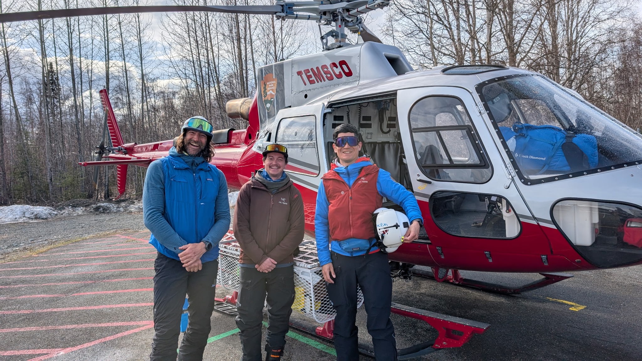 BC Ramos-Leon Team Base camp patrol volunteers Kevin McGarity and Tatum Scheibler, along with ranger Kakiko Ramos-Leon are currently holding down the fort at Basecamp in stormy weather.
