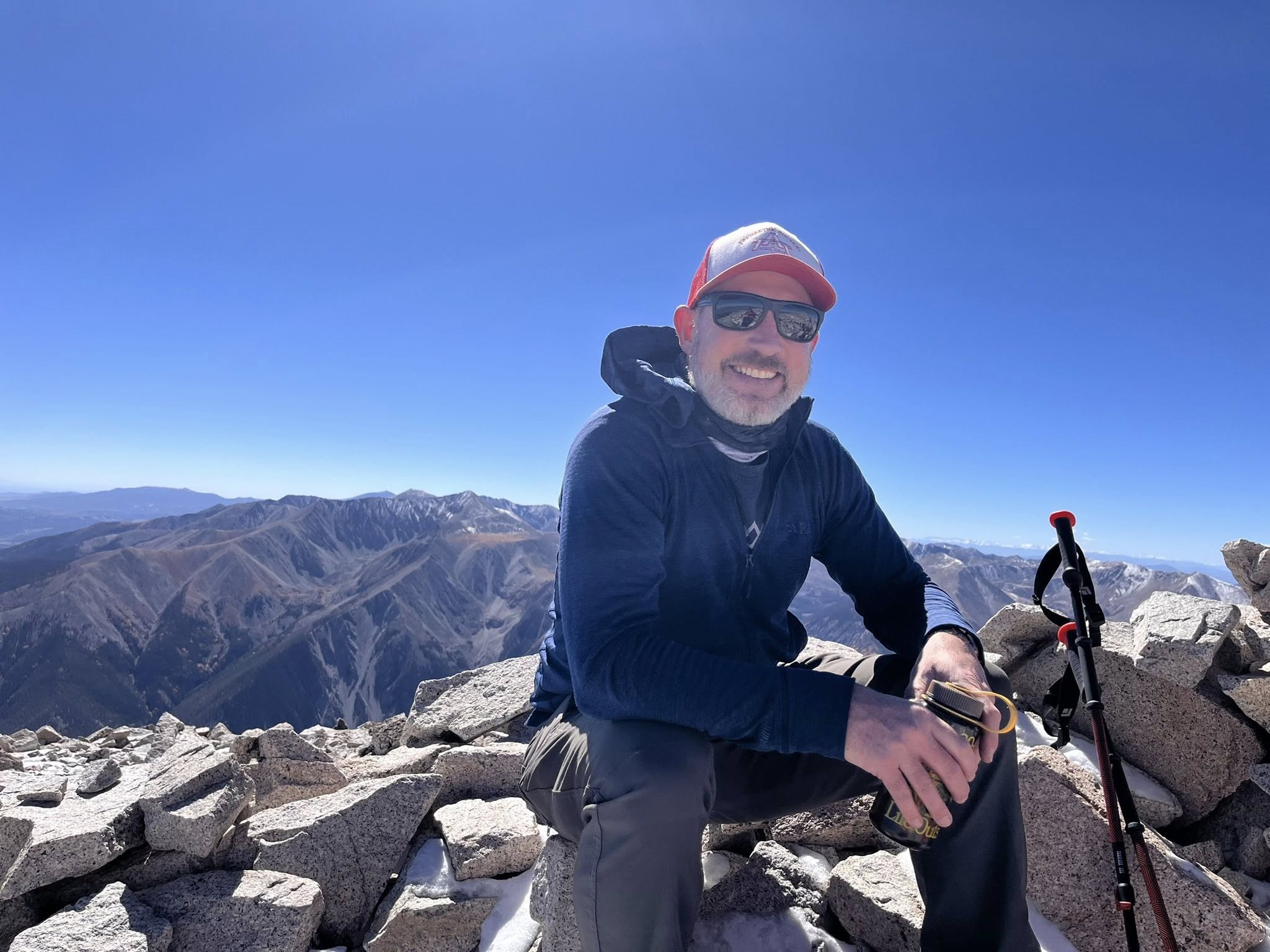 Greg on the summit of Mt Princeton Greg on the summit of Mt. Princeton, CO. Photo: G. Huey