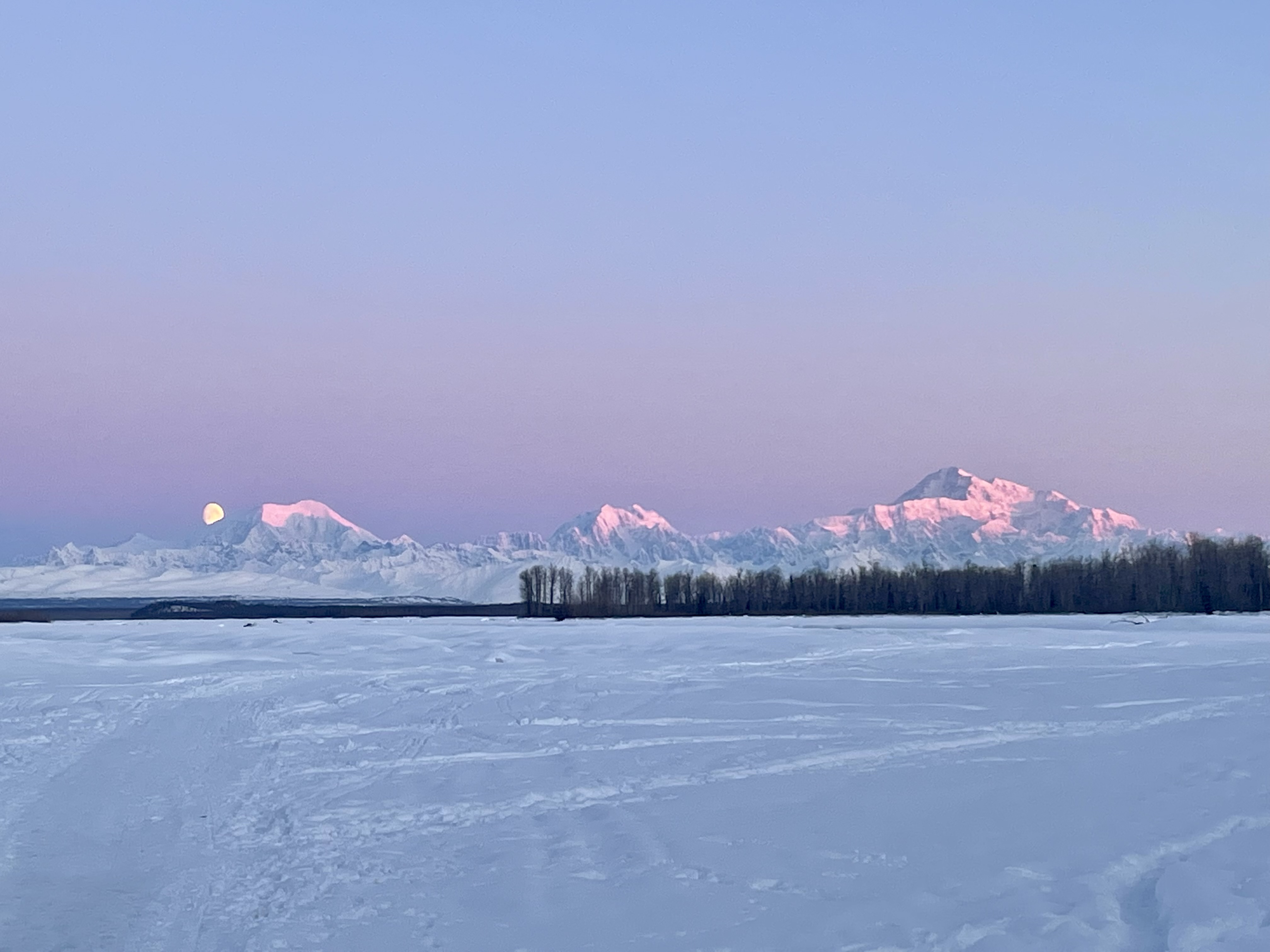 View of the Alaska Range in the spring View of the Alaska Range in the spring