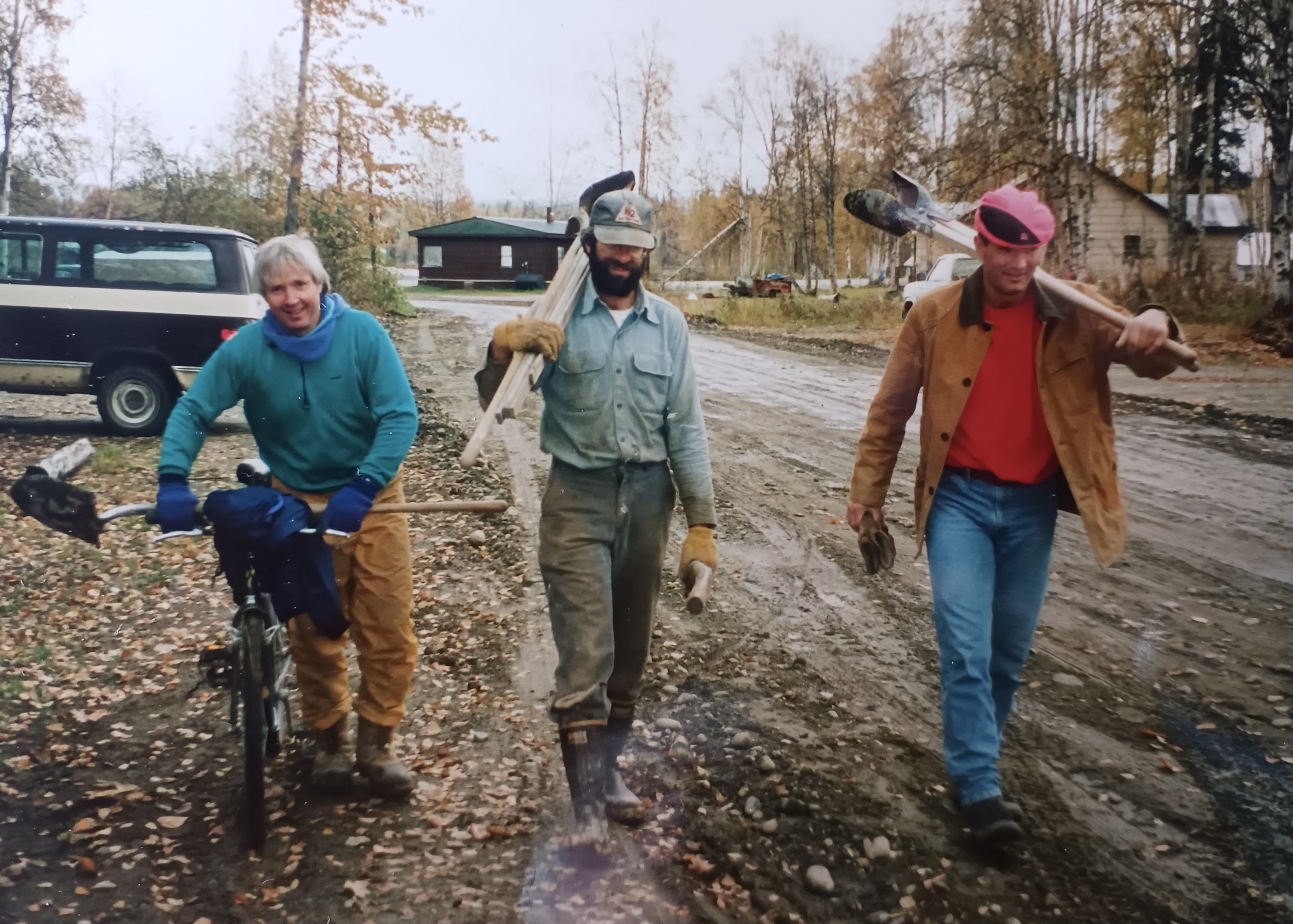 Daryl Miller, Brian Okonek, and Adrian Nature starting work on the memorial in 1993 Daryl Miller, Brian Okonek, and Adrian Nature starting work on the memorial in 1993
