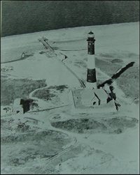 Historic view of Fire Island Lighthouse. Historic view of Fire Island Lighthouse.