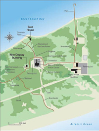 Map of Fire Island Light Station facilities. Map of Fire Island Light Station facilities.