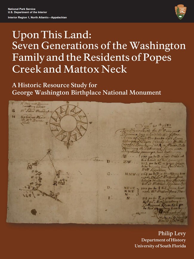 book cover, a map of george washington birthplace