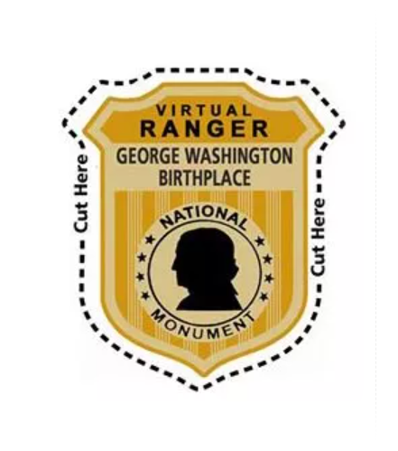 badge says 'Virtual ranger' under that 'George Washington Birthplace'