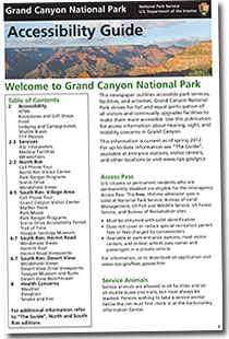 cover of grand canyon accessibility guide