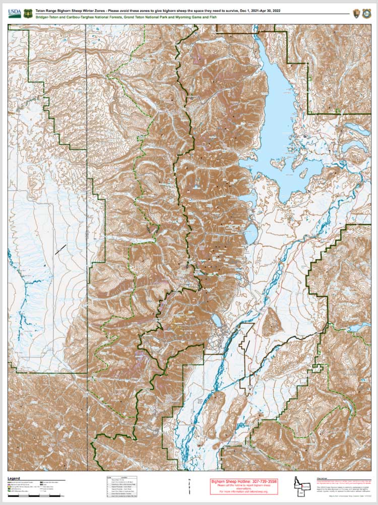 Map of Bighorn sheep zones