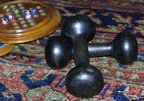Interest in physical fitness has waxed and waned through our history. Dumbbells were used by the Ridgelys in the late 1800s. Interest in physical fitness has waxed and waned through our history. Dumbbells were used by the Ridgelys in the late 1800s.