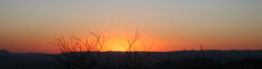 Sunset view from the Sotol Vista Overlook