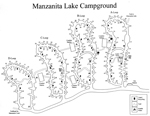 click here for larger image (Manzanita Lake Campground map)