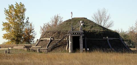 Earth lodge at Knife River