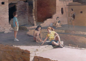 Children, past and present, are represented at Balcony House