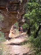 View of visitors on the Spruce Canyon Trail View of visitors on the Spruce Canyon Trail