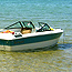 Boat anchored off Chapel Beach. Boat anchored off Chapel Beach.