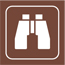 The is the international symbol for a wildlife viewing area. The is the international symbol for a wildlife viewing area.