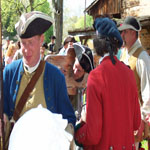 Reenactor in the pillory