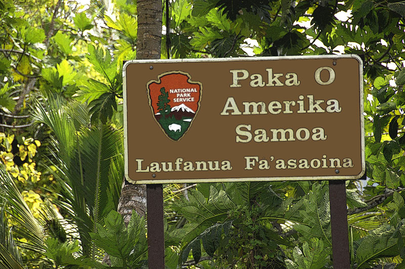 National park entrance sign.