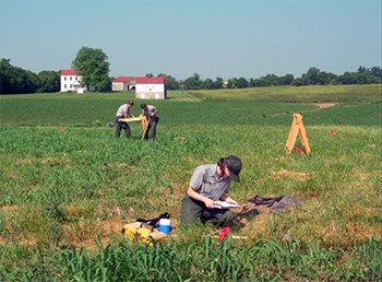 Archeologists at Monocacy National Battlefield