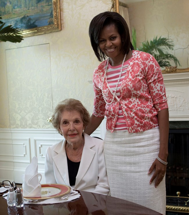 Nancy Reagan and Michelle Obama