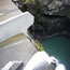 water flowing over a dam spillway