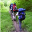 backpacker on trail
