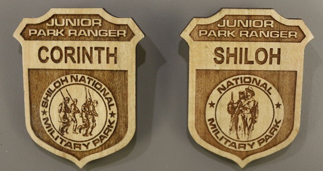 Corinth and Shiloh Junior Ranger Badges