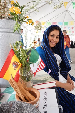 Park Ranger Fatima in Spanish Era Clothing. Park Ranger Fatima in Spanish Era Clothing.