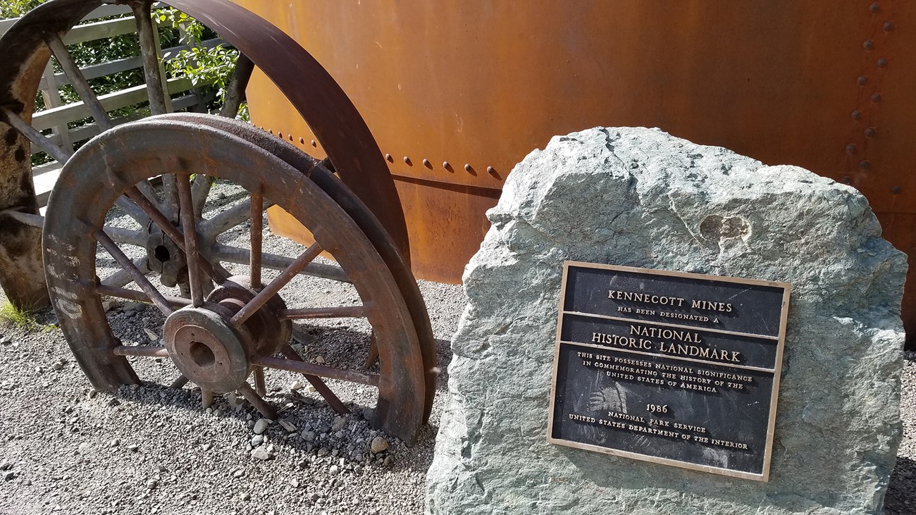 Kennecott Mines National Historic Landmark sign