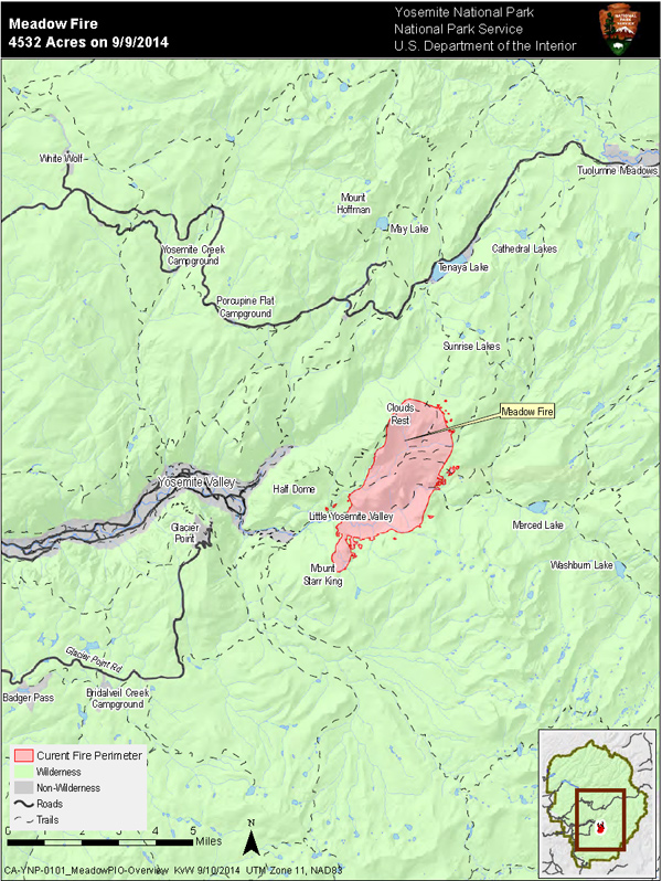 Map of Meadow Fire from 9.10.14
