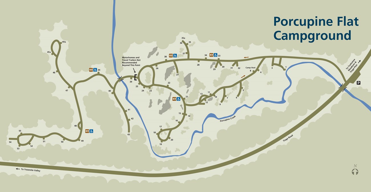 Map of Porcupine Flat Campground