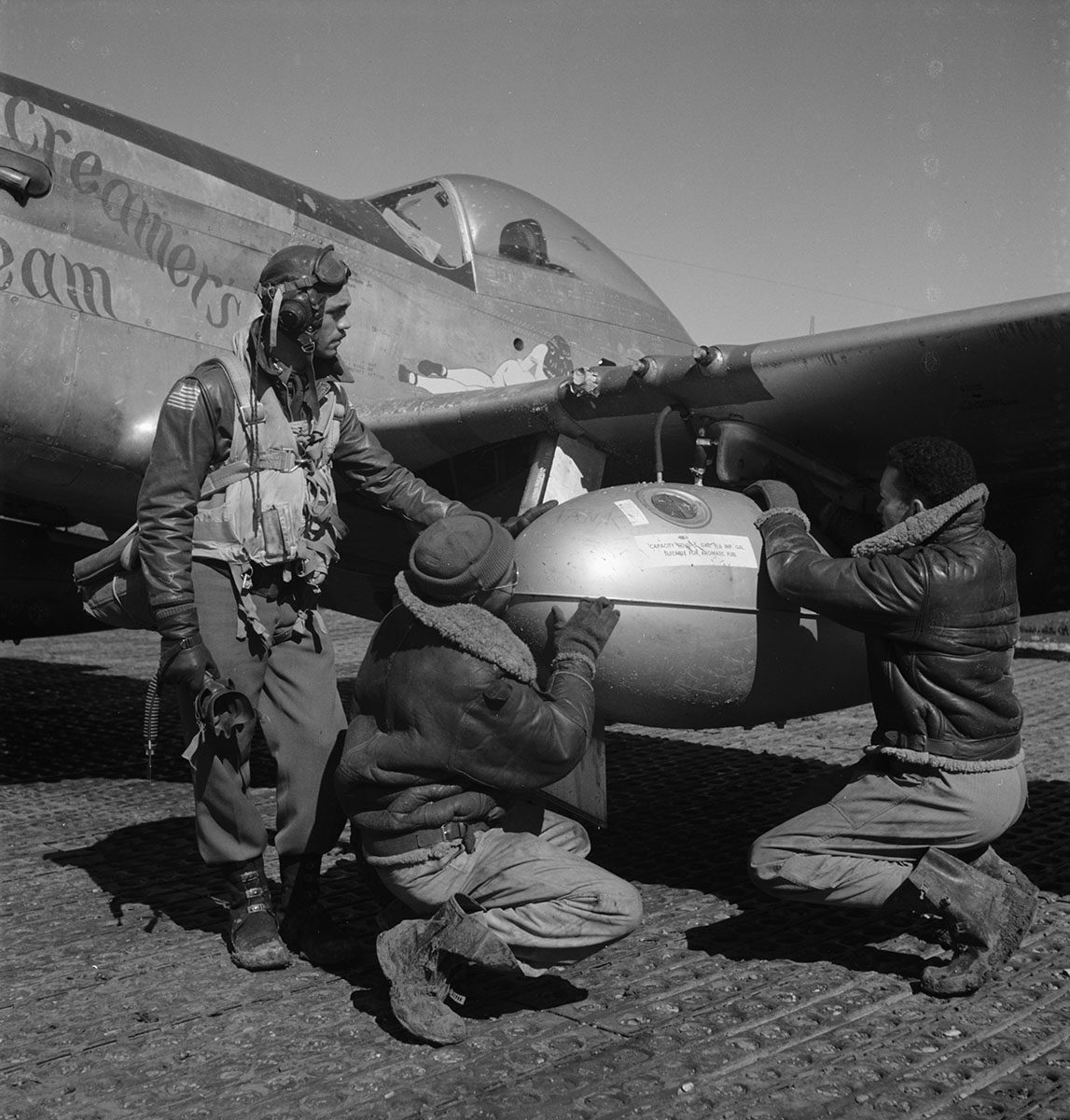 Photograph of Edward C. Gleed and a crewman with 