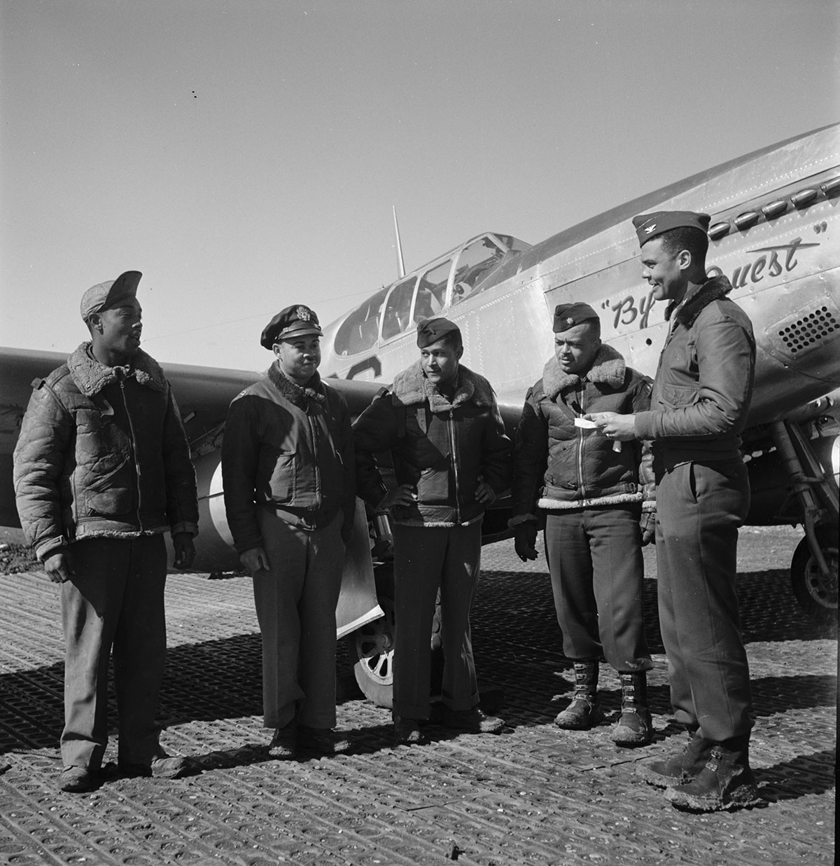 Photograph of Col. Benjamin Oliver Davis at Ramiltelli, Italy