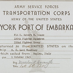 Port of Embarkation Certificate