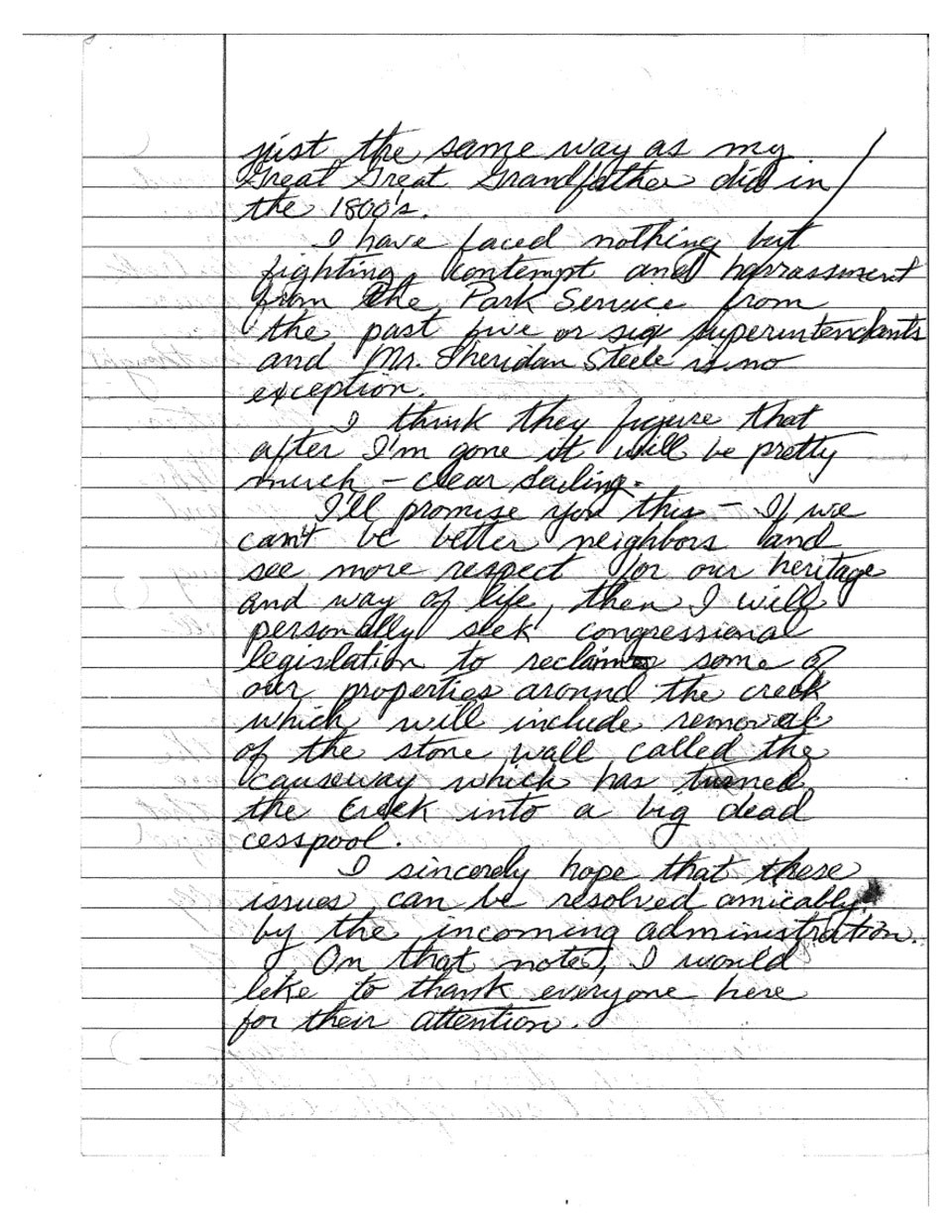 reference image of a hand written letter, page 2