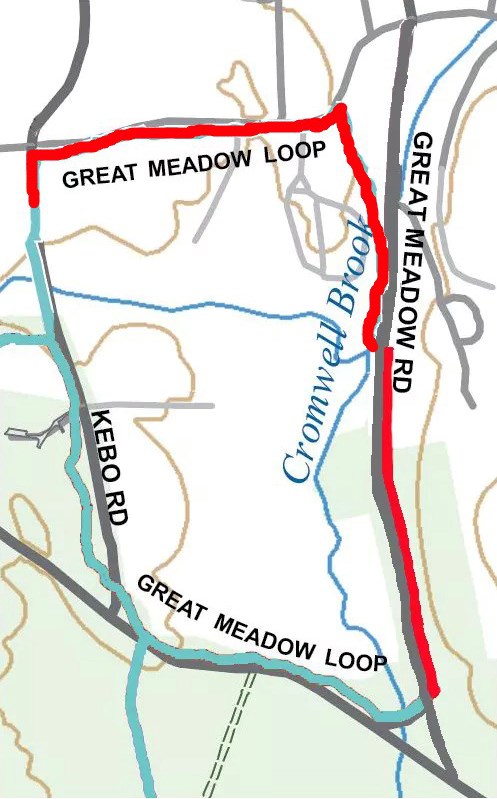 Park map of trail closure