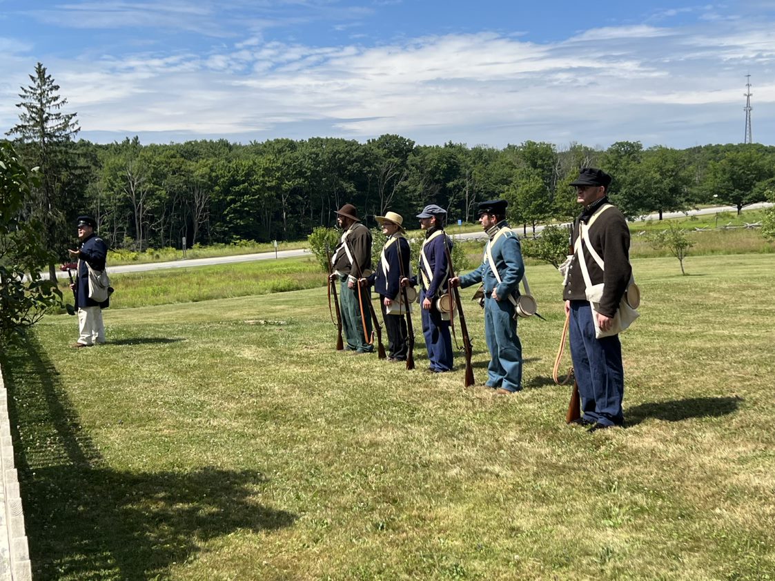 Park staff and volunteers portray the American Highlanders.