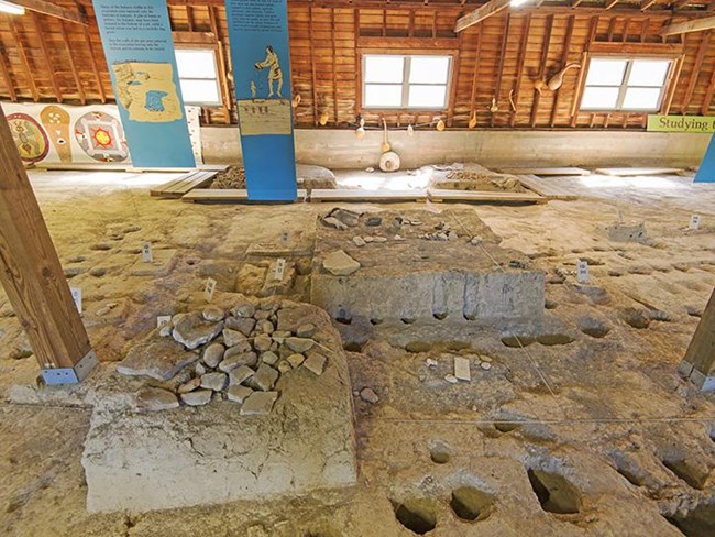 inside of an archaeological site