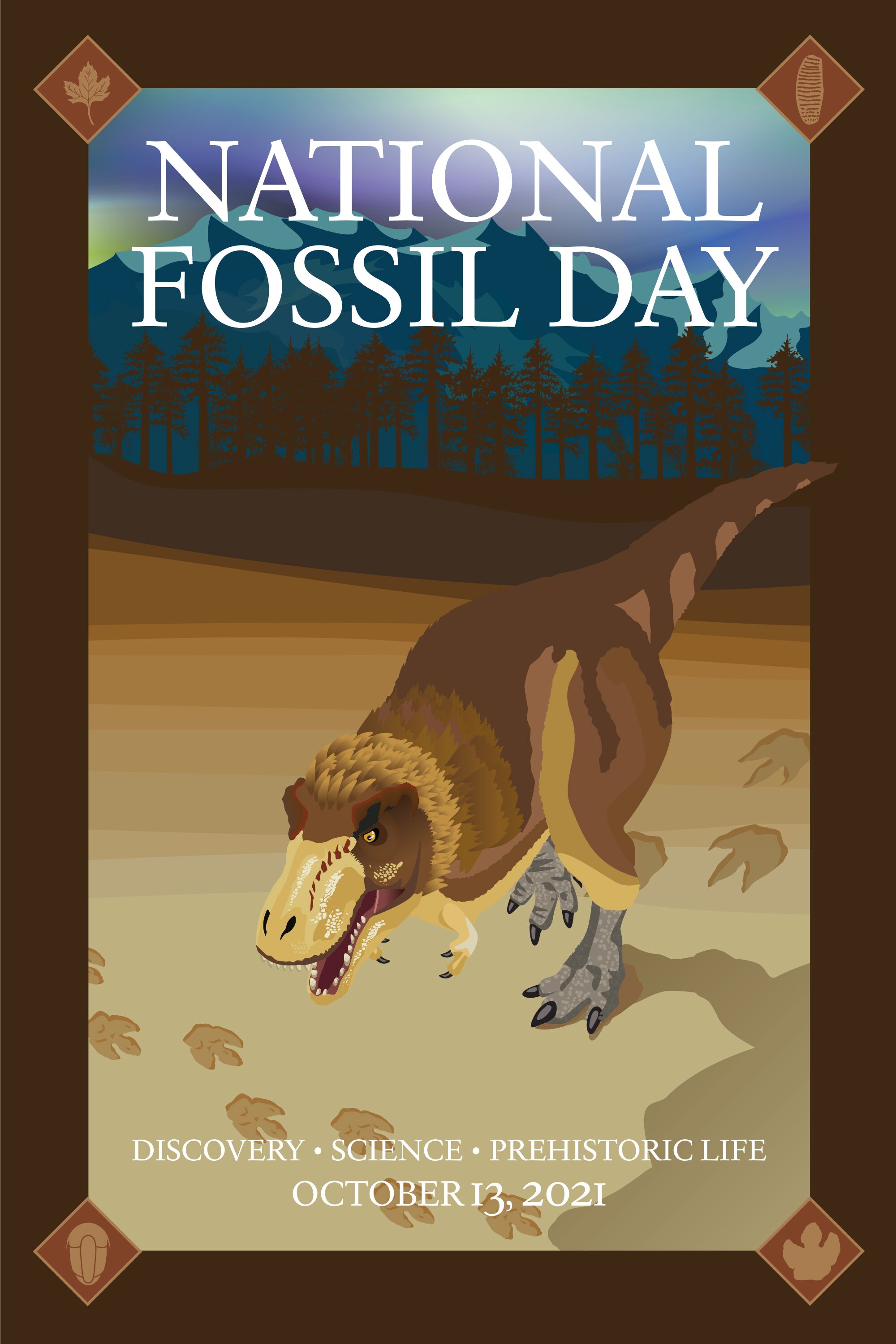 Fossils of the 2021 National Fossil Day Artwork (U.S. National Park